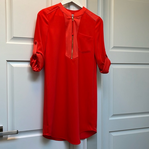 NWOT Trina Turk Zip Front Shirt Dress XS - Picture 2 of 9